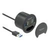 DELOCK USB hub 62794, 2x USB 3.2/USB-C/2x 3.5mm, 5Gbps, 60mm, μαύρο | Συνοδευτικά PC | elabstore.gr