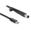 DELOCK καλώδιο τροφοδοσίας 87972, USB-C σε HP 4.5x3.0mm, 1.5m, μαύρο | Αξεσουάρ για Laptop | elabstore.gr