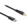 DELOCK καλώδιο τροφοδοσίας 87978, USB-C σε 5.5x2.5mm, 1.5m, μαύρο | Αξεσουάρ για Laptop | elabstore.gr
