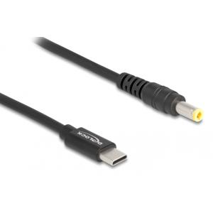 DELOCK καλώδιο τροφοδοσίας 87978, USB-C σε 5.5x2.5mm, 1.5m, μαύρο | Αξεσουάρ για Laptop | elabstore.gr