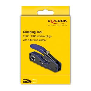 DELOCK πρέσα ακροδεκτών 90577 για καλώδια δικτύου RJ45/8P, με 2 λεπίδες | Εργαλεία | elabstore.gr