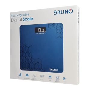 BRUNO ψηφιακή ζυγαριά BRN-0073, έως 180kg, επαναφορτιζόμενη, μπλε | Οικιακός εξοπλισμός | elabstore.gr