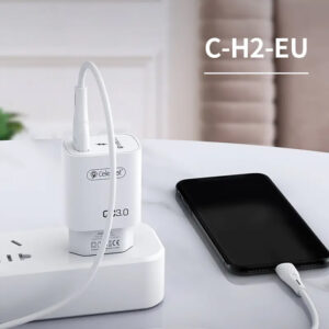 CELEBRAT φορτιστής τοίχου C-H2-EU, USB QC3.0, 18W, λευκός | Αξεσουάρ κινητών | elabstore.gr