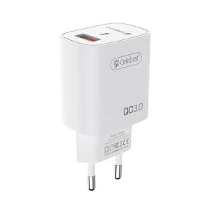 CELEBRAT φορτιστής τοίχου C-H2-EU, USB QC3.0, 18W, λευκός | Αξεσουάρ κινητών | elabstore.gr