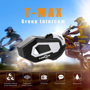 FREEDCONN σύστημα ενδοεπικοινωνίας T-MAX-S για κράνος μηχανής, BT, 1200m | Αξεσουάρ κινητών | elabstore.gr