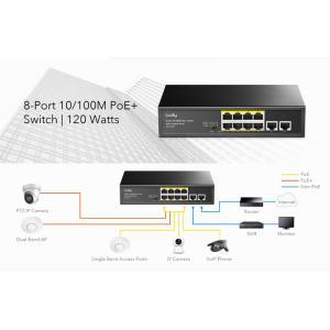 CUDY PoE+ switch FS1010P, 8-port 10/100M PoE+, 2x uplink ports, 120W | Δικτυακά | elabstore.gr