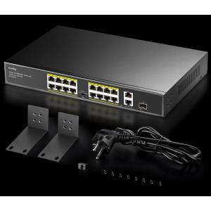 CUDY PoE+ switch FS1018PS1, 16-port 10/100M PoE+, SFP & 2x uplink, 200W | Δικτυακά | elabstore.gr