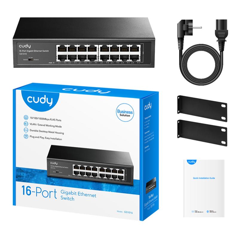 CUDY Ethernet switch GS1016, 16-port Gigabit, 10/100/1000Mbps | eLabstore.gr CUDY Ethernet switch GS1016, 16-port Gigabit, 10/100/1000Mbps | Δικτυακά | elabstore.gr