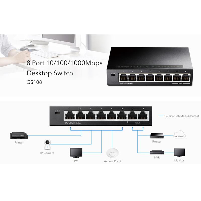 CUDY desktop switch GS108, 8-port Gigabit, 10/100/1000Mbps | eLabstore.gr CUDY desktop switch GS108, 8-port Gigabit, 10/100/1000Mbps | Δικτυακά | elabstore.gr