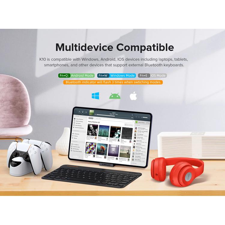 TECLAST ασύρματο πληκτρολόγιο K10, Bluetooth, 25x15cm, μαύρο | eLabstore.gr TECLAST ασύρματο πληκτρολόγιο K10, Bluetooth, 25x15cm, μαύρο | Tablet - Parts | elabstore.gr