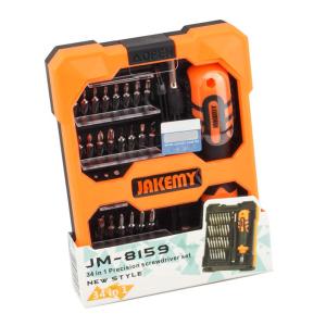 JAKEMY σετ κατσαβιδιών ακριβείας JM-8159 με θήκη, CR-V, 34τμχ | Εργαλεία | elabstore.gr