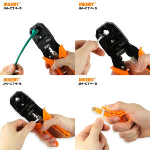 JAKEMY πρέσα ακροδεκτών JM-CT4-3 με απογυμνωτή, RJ45/11/12, 8P/6P/4P | Εργαλεία | elabstore.gr