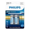 PHILIPS Ultra αλκαλικές μπαταρίες LR03E6BP/10, AAA LR03 1.5V, 6τμχ | Μπαταρίες | elabstore.gr
