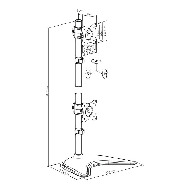 ITECHMOUNT βάση γραφείου MBS-21M για 2 οθόνες 13"-27", 10kg ανά οθόνη | eLabstore.gr ITECHMOUNT βάση γραφείου MBS-21M για 2 οθόνες 13"-27", 10kg ανά οθόνη | Εικόνα & Ήχος | elabstore.gr