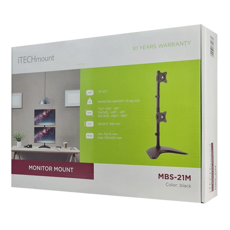 ITECHMOUNT βάση γραφείου MBS-21M για 2 οθόνες 13"-27", 10kg ανά οθόνη | eLabstore.gr ITECHMOUNT βάση γραφείου MBS-21M για 2 οθόνες 13"-27", 10kg ανά οθόνη | Εικόνα & Ήχος | elabstore.gr