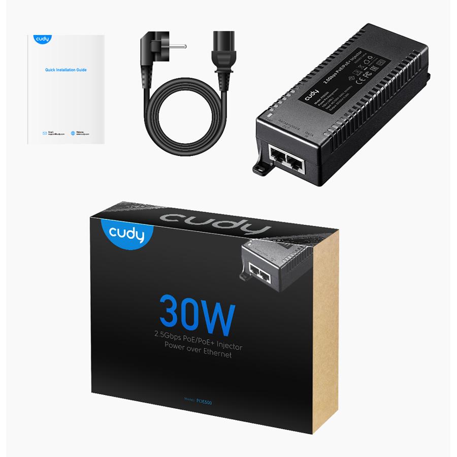 CUDY 2.5Gbps PoE+/PoE injector POE500, 30W | eLabstore.gr CUDY 2.5Gbps PoE+/PoE injector POE500, 30W | Δικτυακά | elabstore.gr