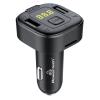 POWERTECH FM Transmitter PT-1028 με οθόνη, Bluetooth/SD, 2x USB, μαύρος | Gadgets - Αξεσουάρ | elabstore.gr