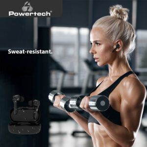 POWERTECH earphones με θήκη φόρτισης Shell, True Wireless, μαύρα | Αξεσουάρ κινητών | elabstore.gr