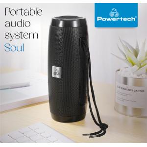 POWERTECH φορητό ηχείο Soul, 10W, USB/TF/AUX/BT/FM, RGB φωτισμός, μαύρο | Εικόνα & Ήχος | elabstore.gr