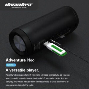 ROCKROSE φορητό ηχείο Adventure Neo, 10W, BT/SD/AUX/USB, FM, μαύρο | Εικόνα & Ήχος | elabstore.gr