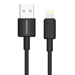 ROCKROSE καλώδιο Lightning σε USB Arrow AL, 2.4A, 1m, μαύρο | Αξεσουάρ κινητών | elabstore.gr