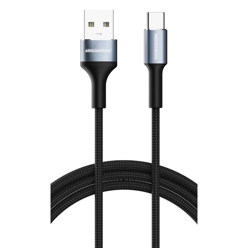 ROCKROSE καλώδιο USB σε USB-C Aspire AC, 2.4A, 1m, μαύρο | eLabstore.gr ROCKROSE καλώδιο USB σε USB-C Aspire AC, 2.4A, 1m, μαύρο | Αξεσουάρ κινητών | elabstore.gr