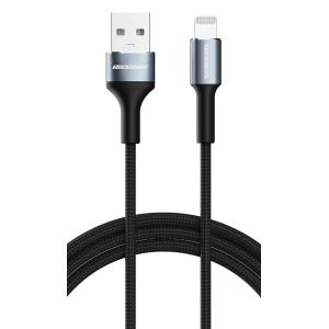 ROCKROSE καλώδιο USB σε Lightning Aspire AL, 2.4A, 1m, μαύρο | Αξεσουάρ κινητών | elabstore.gr