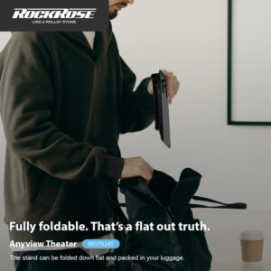 ROCKROSE βάση tablet Anyview ease, ρυθμιζόμενη, αναδιπλούμενη, μαύρη | Tablet - Parts | elabstore.gr