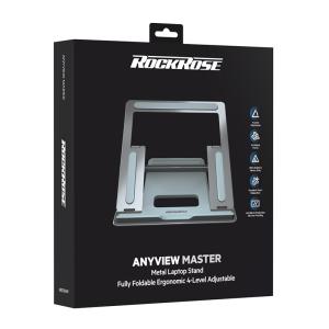 ROCKROSE βάση για laptop Anyview Master, 15.6", ρυθμιζόμενη, γκρι | Αξεσουάρ για Laptop | elabstore.gr