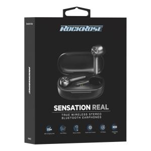 ROCKROSE earphones Sensational Real, θήκη φόρτισης, True Wireless, μαύρα | Αξεσουάρ κινητών | elabstore.gr