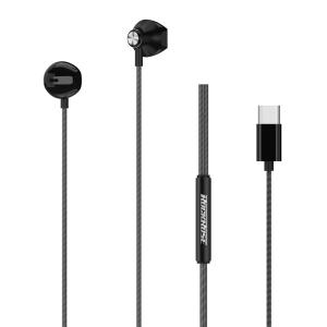 ROCKROSE earphones με μικρόφωνο Sense TC, USB-C, 1.2m, μαύρα | Αξεσουάρ κινητών | elabstore.gr