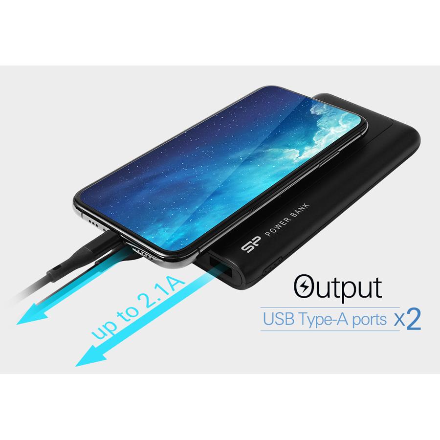 SILICON POWER power bank GP15, 10000mAh, 2x USB output, 2.1A, μαύρο | eLabstore.gr SILICON POWER power bank GP15, 10000mAh, 2x USB output, 2.1A, μαύρο | Αξεσουάρ κινητών | elabstore.gr