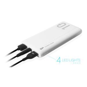 SILICON POWER power bank QP15, 10000mAh, 2x USB & USB Type-C, 3A, λευκό | eLabstore.gr SILICON POWER power bank QP15, 10000mAh, 2x USB & USB Type-C, 3A, λευκό | Αξεσουάρ κινητών | elabstore.gr