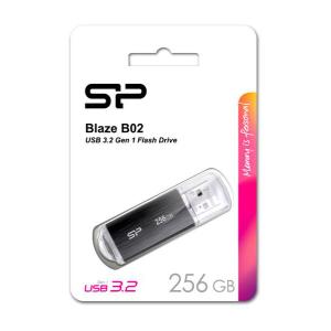 SILICON POWER USB Flash Drive Blaze B02, 256GB, USB 3.2, μαύρο | Συνοδευτικά PC | elabstore.gr
