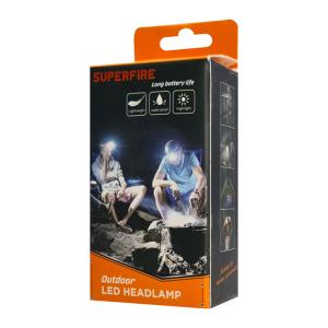 SUPFIRE φακός κεφαλής HL76 με αισθητήρα, 5W, 210lm, 60m, 1200mAh | eLabstore.gr