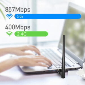CUDY ασύρματος USB αντάπτορας WU1400, AC1300 13000Mbps, dual band Wi-Fi | Δικτυακά | elabstore.gr