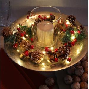 GOOBAY LED λαμπάκια Pine Cones & Red Berries 60274, 3000K, 20 LED, 2.2m | Οικιακός εξοπλισμός | elabstore.gr