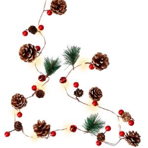 GOOBAY LED λαμπάκια Pine Cones & Red Berries 60274, 3000K, 20 LED, 2.2m | Οικιακός εξοπλισμός | elabstore.gr