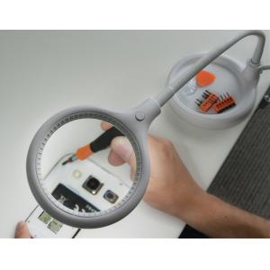 GOOBAY μεγεθυντικός φακός 60359 με κλιπ & βάση, LED, 3 διόπτρες 1.75x | Εργαλεία | elabstore.gr