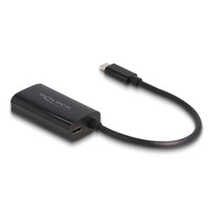 DELOCK αντάπτορας USB-C σε RJ45 & USB-C 61026, 100W, 1000Mbps, μαύρος | Δικτυακά | elabstore.gr