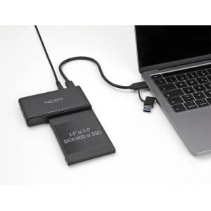DELOCK converter USB-C σε M.2 & SATA SSD/HDD 64190 με λειτουργία κλώνου | PC & Αναβάθμιση | elabstore.gr