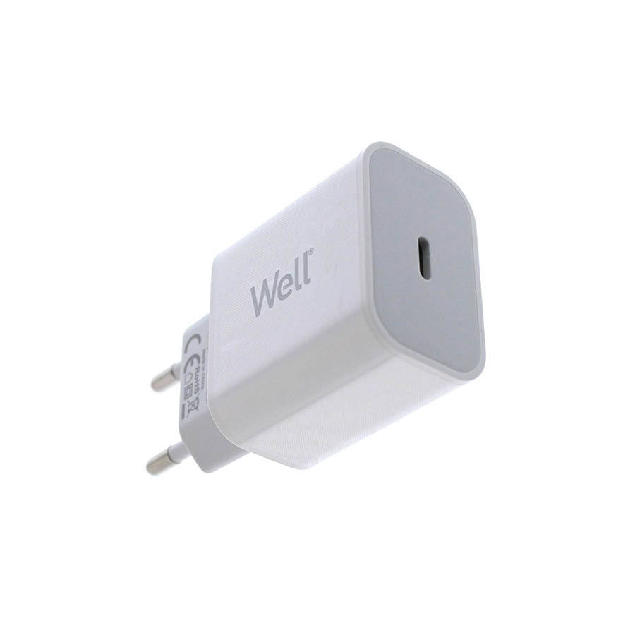 Universal USB-C FastTravel Wall Charger 5VDC/3A (20W) Λευκό Well PSUP-USB-WPD2003WE-WL | eLabstore.gr Universal USB-C FastTravel Wall Charger 5VDC/3A (20W) Λευκό Well PSUP-USB-WPD2003WE-WL | Περιφερειακά | elabstore.gr
