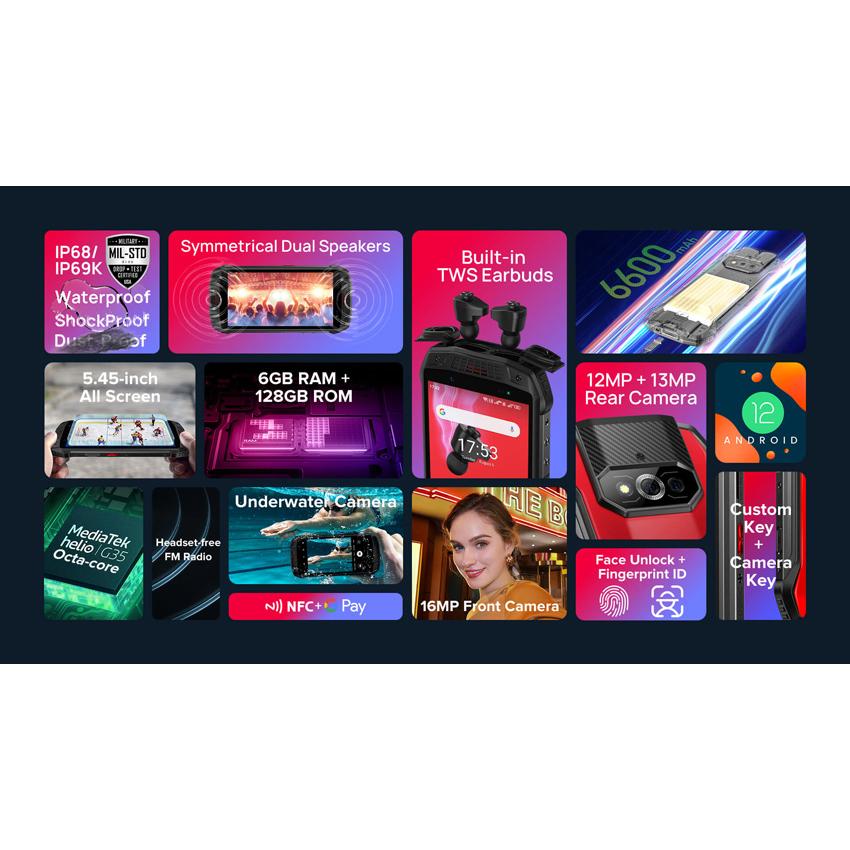 ULEFONE smartphone Armor 15, με TWS earphones, 5.45", 6/128GB, μαύρο | eLabstore.gr ULEFONE smartphone Armor 15, με TWS earphones, 5.45", 6/128GB, μαύρο | Mobile Συσκευές | elabstore.gr