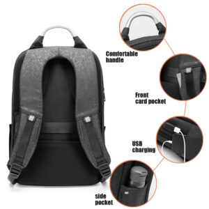 ARCTIC HUNTER τσάντα πλάτης B00218L με θήκη laptop 15.6", USB, γκρι | Προσωπική Φροντίδα | elabstore.gr