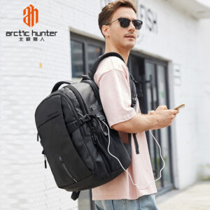 ARCTIC HUNTER τσάντα πλάτης B00388 με θήκη laptop 15.6", USB, μαύρη | eLabstore.gr