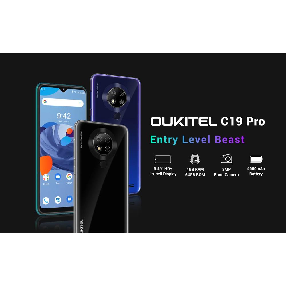 OUKITEL Smartphone C19 Pro, 6.49", 4/64GB, Android 10 Go Edition, μαύρο | eLabstore.gr OUKITEL Smartphone C19 Pro, 6.49", 4/64GB, Android 10 Go Edition, μαύρο | Mobile Συσκευές | elabstore.gr