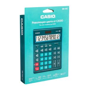 CASIO αριθμομηχανή GR-12C-DG, ηλιακό & μπαταρία, 12 ψηφία, πράσινη | Αναλώσιμα - Είδη Γραφείου | elabstore.gr
