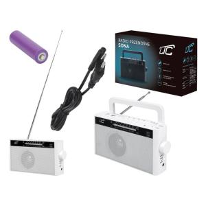 LTC φορητό ραδιόφωνο & ηχείο LXLTC2028B, BT/USB/TF/AUX, λευκό | Εικόνα & Ήχος | elabstore.gr