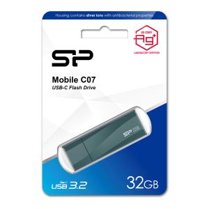 SILICON POWER USB-C Flash Drive Mobile C07, 32GB, USB 3.2, μπλε | Συνοδευτικά PC | elabstore.gr