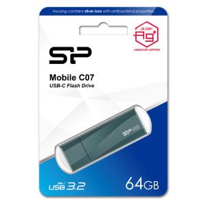 SILICON POWER USB-C Flash Drive Mobile C07, 64GB, USB 3.2, μπλε | Συνοδευτικά PC | elabstore.gr